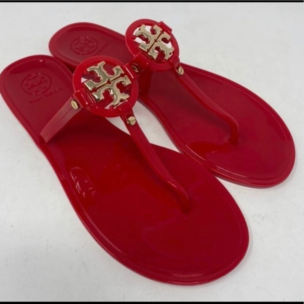 Tory Burch Red/Gold Jelly sandals
